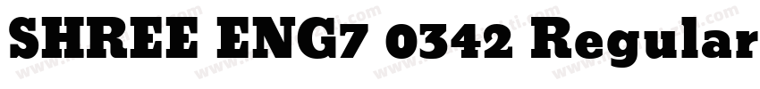 SHREE ENG7 0342 Regular字体转换